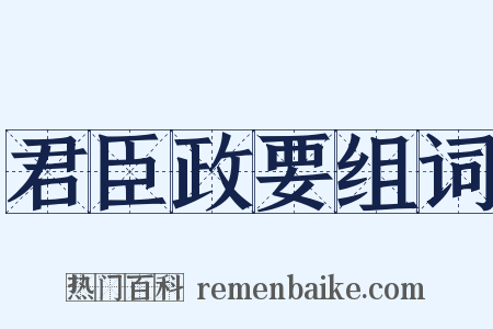 君臣政要组词是什么意思的图片